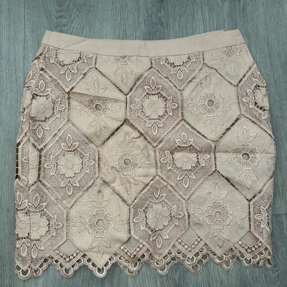 Endless Rose Light Pink  Lace Pencil Skirt - Picture 1 of 4